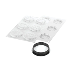 Silikomart Kıt Tarte Rıng Paradıs Silikon Kalıp, 80 mm - 1