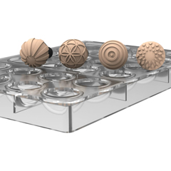 Silikomart Semisfera 01 Choco Stampa Cho12 Tritan - Silikomart