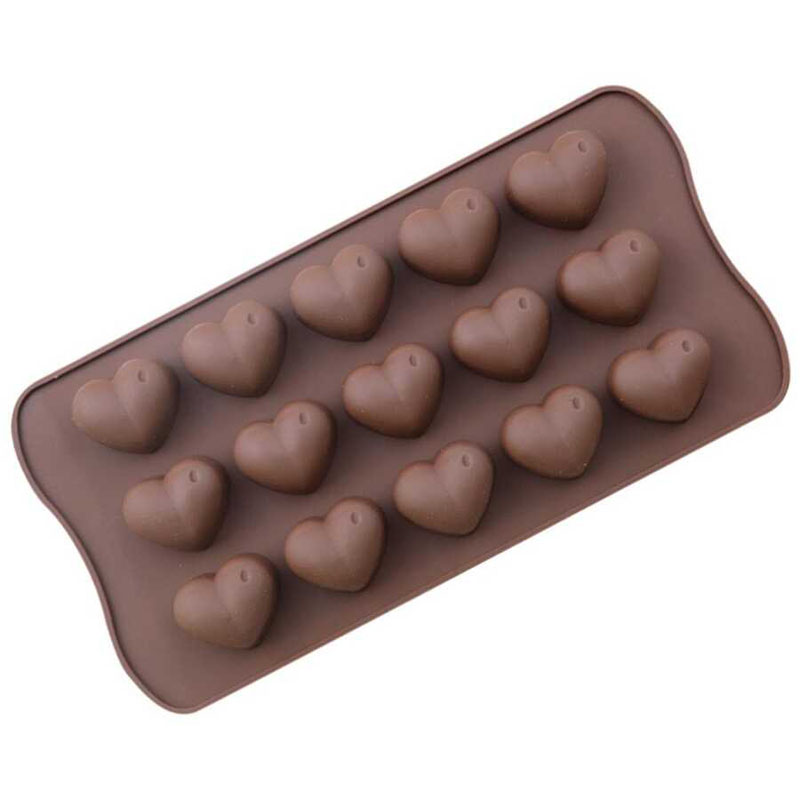 Epinox Kalp Çikolata Kalıbı, Silikon, 21,2x10,6x2 Cm, Klp 21