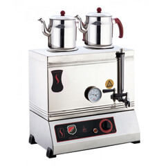 Silverinox 2 Demlikli Çay Kazanı, Pleytsiz, Ekonomik, Elektrikli, 30'luk - Silverinox