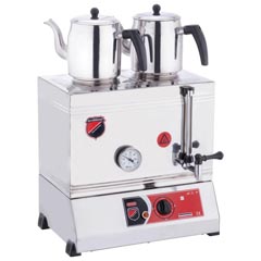 Silverinox 2 Demlikli Çay Kazanı, Pleytsiz, Kaynaklı, Elektrikli, 40'lık - Silverinox