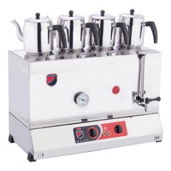 Silverinox 4 Demlikli Çay Kazanı, Pleytsiz, Kaynaklı, Elektrikli, 85'lik - Silverinox