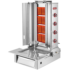 Silverinox 4 Radyanlı Döner Ocağı, Alttan Motorlu, Doğalgazlı - 1