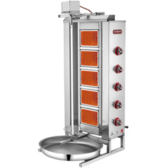 Silverinox 5 Radyanlı Döner Ocağı, Üstten Motorlu, Doğalgazlı - Silverinox