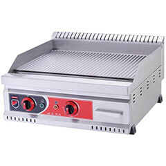 Silverinox 600 Series Grill, Ribbed, Electric, 60x60 cm - Silverinox