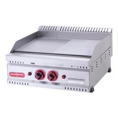 Silverinox 600 Series Grill, Ribbed, Gas, 40x40 cm - Silverinox