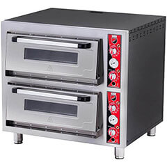 Silverinox Double Deck Electric Pizza Oven, 12 Pizza Capacity, 92x62 cm - Silverinox