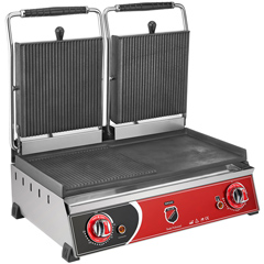 Silverinox Elektrikli Çift Kapaklı Hamburger Makinesi, 20 Dilim - 1