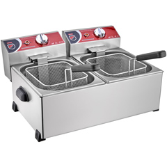 Silverinox - Silverinox Elektrikli Fritöz, 5+5 Litre (1)