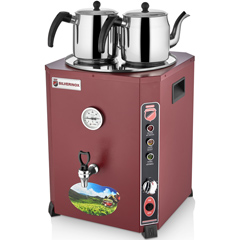 Silverinox Elit 2 Demlikli Çay Makinesi, 23 Litre, Kırmızı - Silverinox