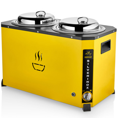 Silverinox Jumbo Çorba Kazanı, 9+9 Litre, Sarı - Silverinox