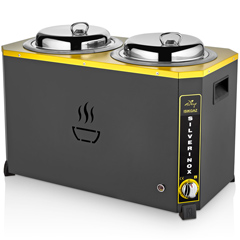 Silverinox Jumbo Çorba Kazanı, 9+9 Litre, Siyah - Silverinox