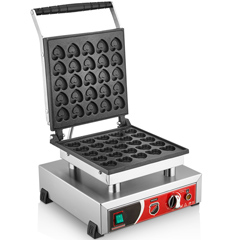 Silverinox Kalpli Bubble Waffle Makinesi, Tekli, Kapaklı - Thumbnail