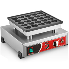 Silverinox Kalpli Bubble Waffle Makinesi, Tekli, Kapaksız - Silverinox