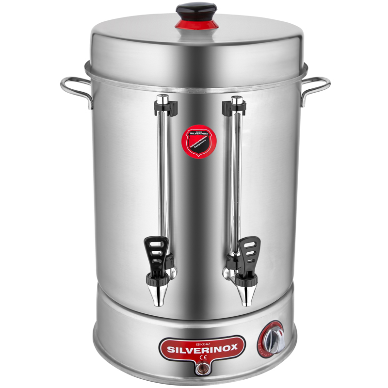 Silverinox Metal Basmalı Musluklu Çay Makinesi, 160 Bardak Kapasiteli, 16 Litre