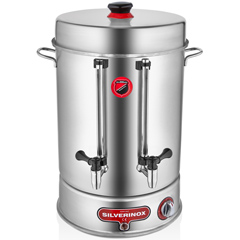 Silverinox Metal Musluklu Çay Makinesi, Çevirmeli, 120 Bardak Kapasiteli, 12 Litre - Silverinox
