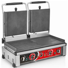 Silverinox Style Elektrikli Çift Kapaklı Hamburger Makinesi, 20 Dilim - 1