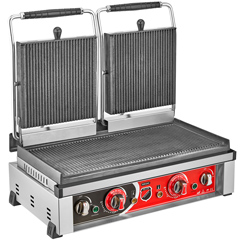 Silverinox Style Elektrikli Çift Kapaklı Hamburger Makinesi, 20 Dilim - Thumbnail