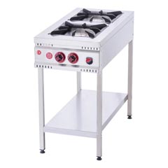 Silverinox Taban Raflı Midi Ocak, 2 Gözlü, Dikey, Doğalgazlı - Silverinox