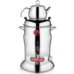 Silverinox Tek Demlikli Çay Semaveri, 16 Litre - Silverinox