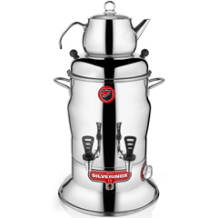 Silverinox Two Teapot Tea Samovar, 10 Litre - Silverinox