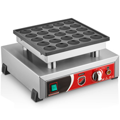 Silverinox Yuvarlak Bubble Waffle Makinesi, Tekli, Kapaksız - Silverinox