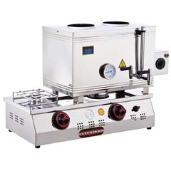 Silverinox 2 Demlikli Tea Boiler, Double Base, Economic, Electric+LPG, 30'luk - Silverinox (1)