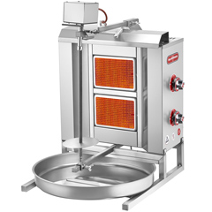 Silverinox 2 Radiant Döner Stove, Top Motorized, Natural Gas - Silverinox
