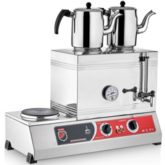 Silverinox 2 Teapot Tea Boiler, Double Base, Economic, Electric, 30 - Silverinox