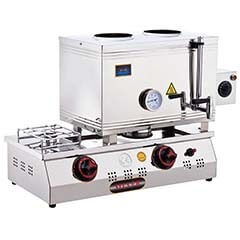 Silverinox 2 Teapot Tea Boiler, Double Base, Economical, Electric+LPG, 40 - 2