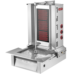 Silverinox 3 Radiant Döner Machine, Bottom Motorized, Electric - Silverinox