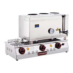 Silverinox 3 Teapot Tea Boiler, Double Base, Economical, LPG, 60 - Silverinox