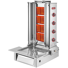 Silverinox 4 Radiant Döner Oven, Bottom Motorized, LPG - Silverinox