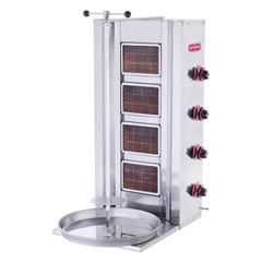 Silverinox 4 Radiant Döner Oven, with LPG - Silverinox