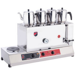 Silverinox 4 Teapot Tea Boiler, Double Base, Welded, Electric, 85 - Silverinox