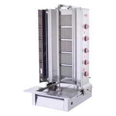 Silverinox 5 Radiant Döner Burner, Bottom Motorized, Natural Gas - Silverinox