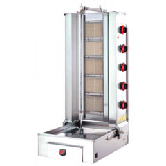 Silverinox 5 Radiant Döner Grill, Bottom Motor, LPG - Silverinox