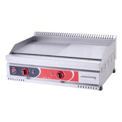 Silverinox 600 Series Grill, Half Grooved, Electric, 80x80 cm - Silverinox