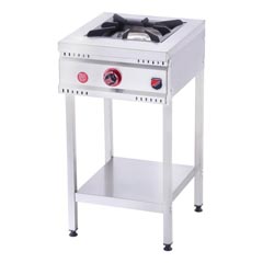 Silverinox Base Shelved Midi Stove, Single Burner, LPG - Silverinox