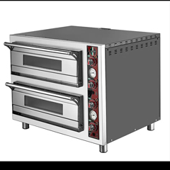 Silverinox Çift Katlı Elektrikli Pizza Fırını, 52x52 cm - Silverinox