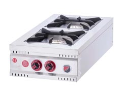 Silverinox Counter Top Midi Cooker, 2 Burners, Vertical, LPG - Silverinox