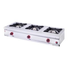 Silverinox Counter Top Midi Stove, 3 Burners, LPG - Silverinox