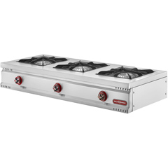 Silverinox Set Üstü Midi Ocak, 3 Gözlü, Doğalgazlı - Silverinox