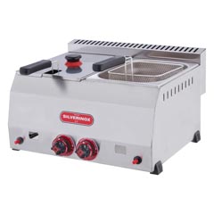 Silverinox Gas Fryer, 5+5 Liter - Silverinox