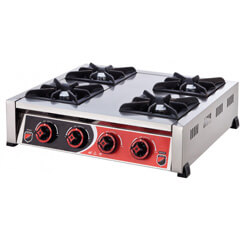 Silverinox LPG'li Counter Top Stove, Four-Burner - Silverinox
