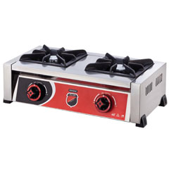 Silverinox Natural Gas Counter Top Stove, Double - Silverinox