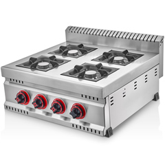 Silverinox Professional Countertop Stove, 4 Burners - Silverinox