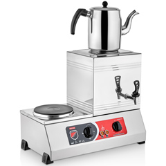 Silverinox Single Teapot Tea Boiler, Double Base, Economic, Electric, 15 - Silverinox