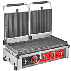 Silverinox Style Electric Double Lid Panini Grill, 20 Slices - 1