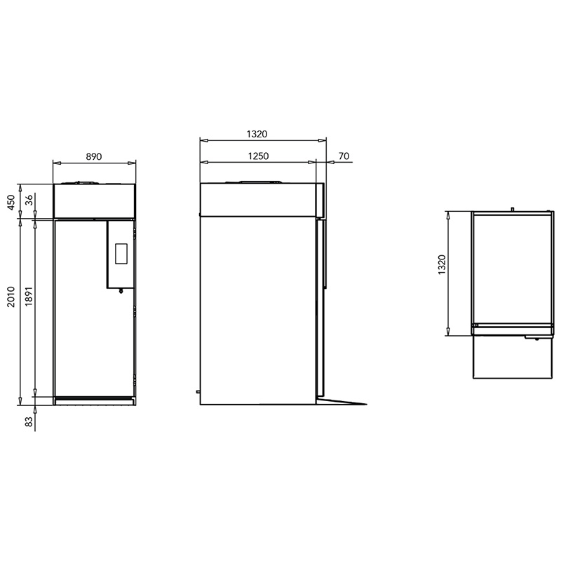 Sin Of Cold Roll In Shock Chiller and Freezer, Touch Control, Capacity of 1 Pc GN 2/1 Tray Cart - 2